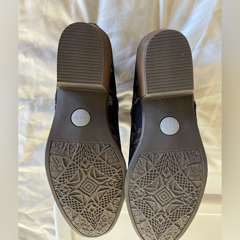 Navy Floral-Patterned Ankle Boot - image 6